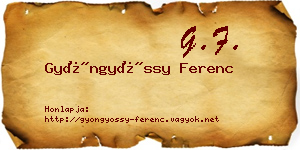 Gyöngyössy Ferenc névjegykártya